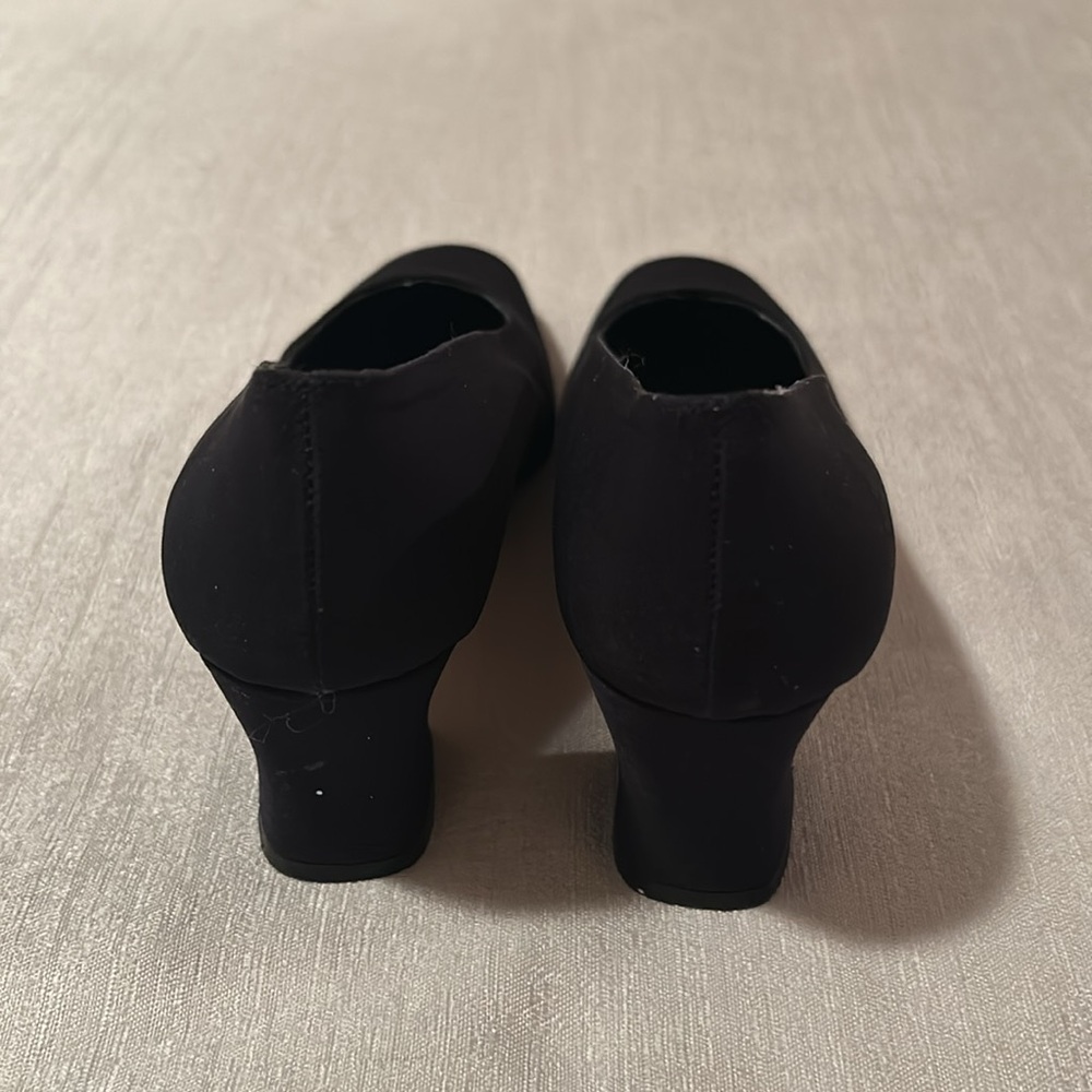 Nima Square Toed Suede Block Heels - Picture 5 of 7
